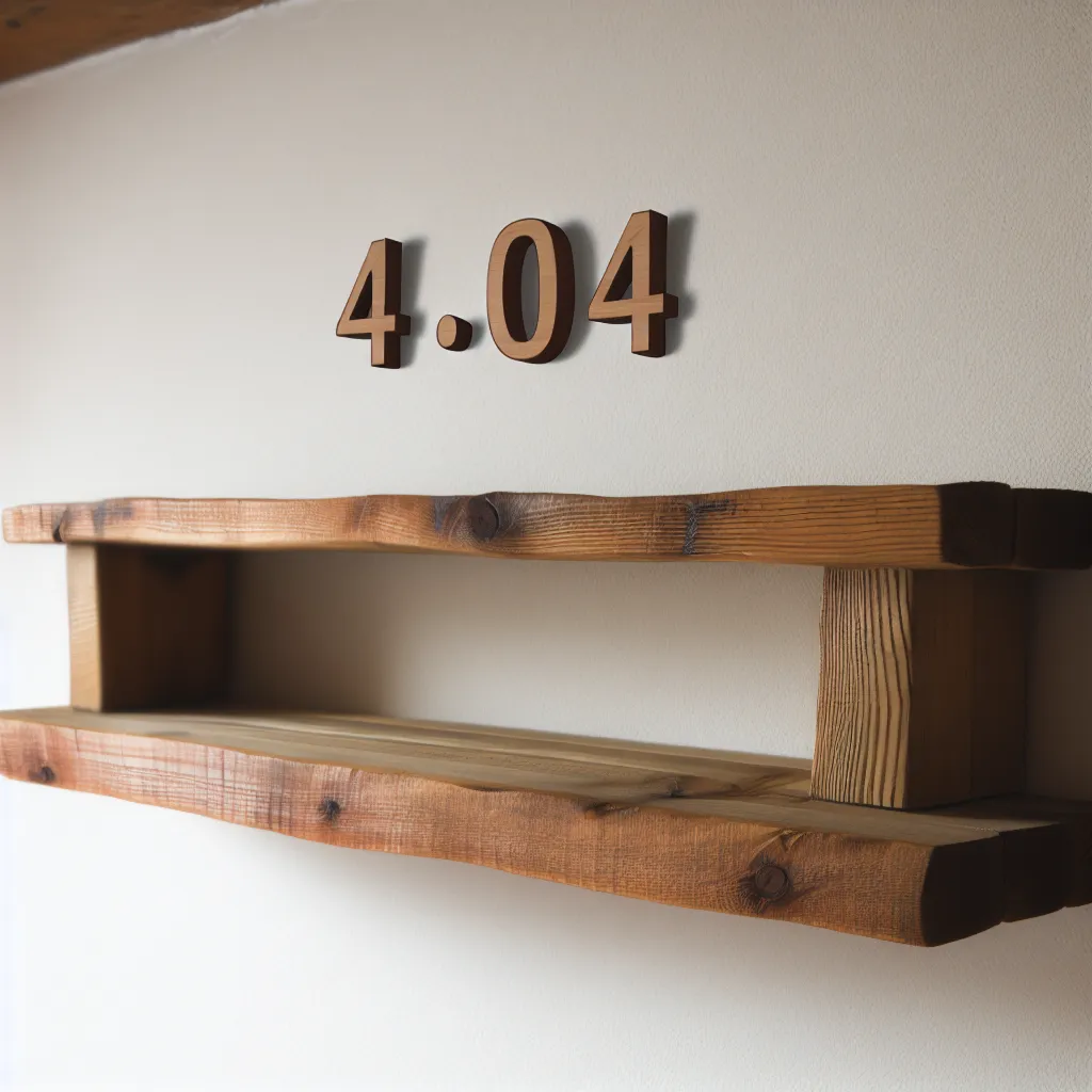 Empty rustic shelf