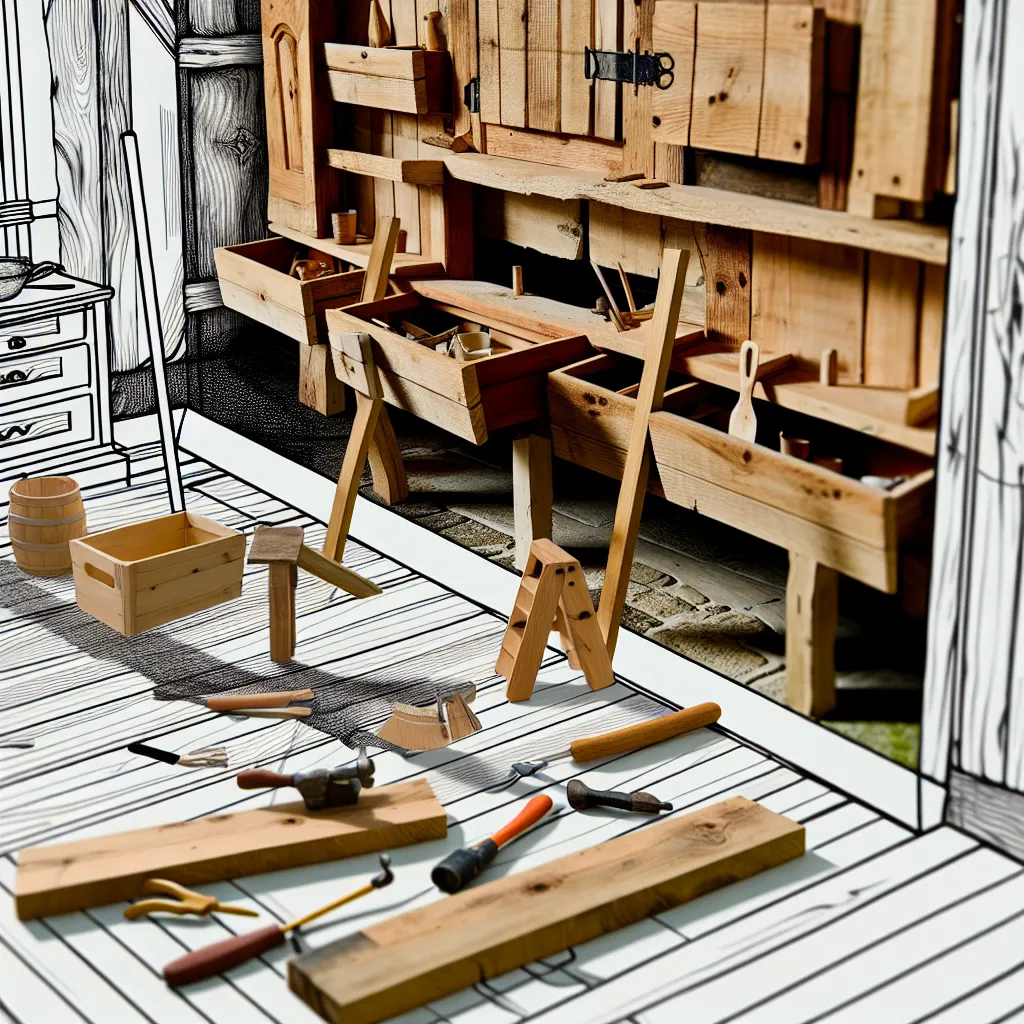 DIY rustic shelving project