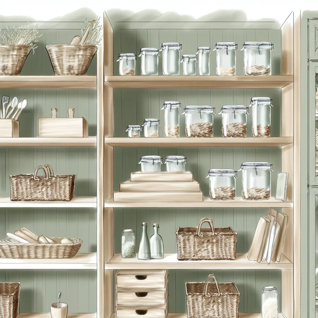 Beautiful rustic pantry organization