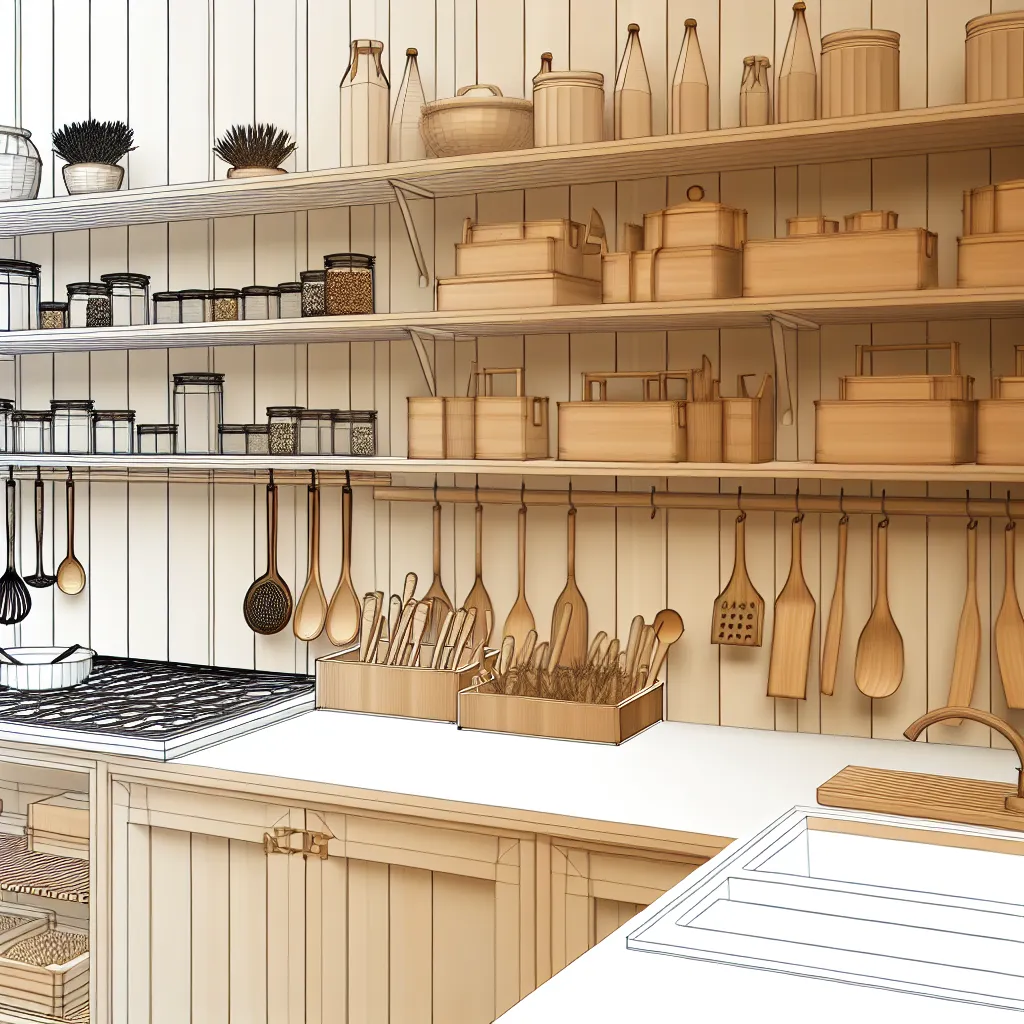 Rustic kitchen workspace