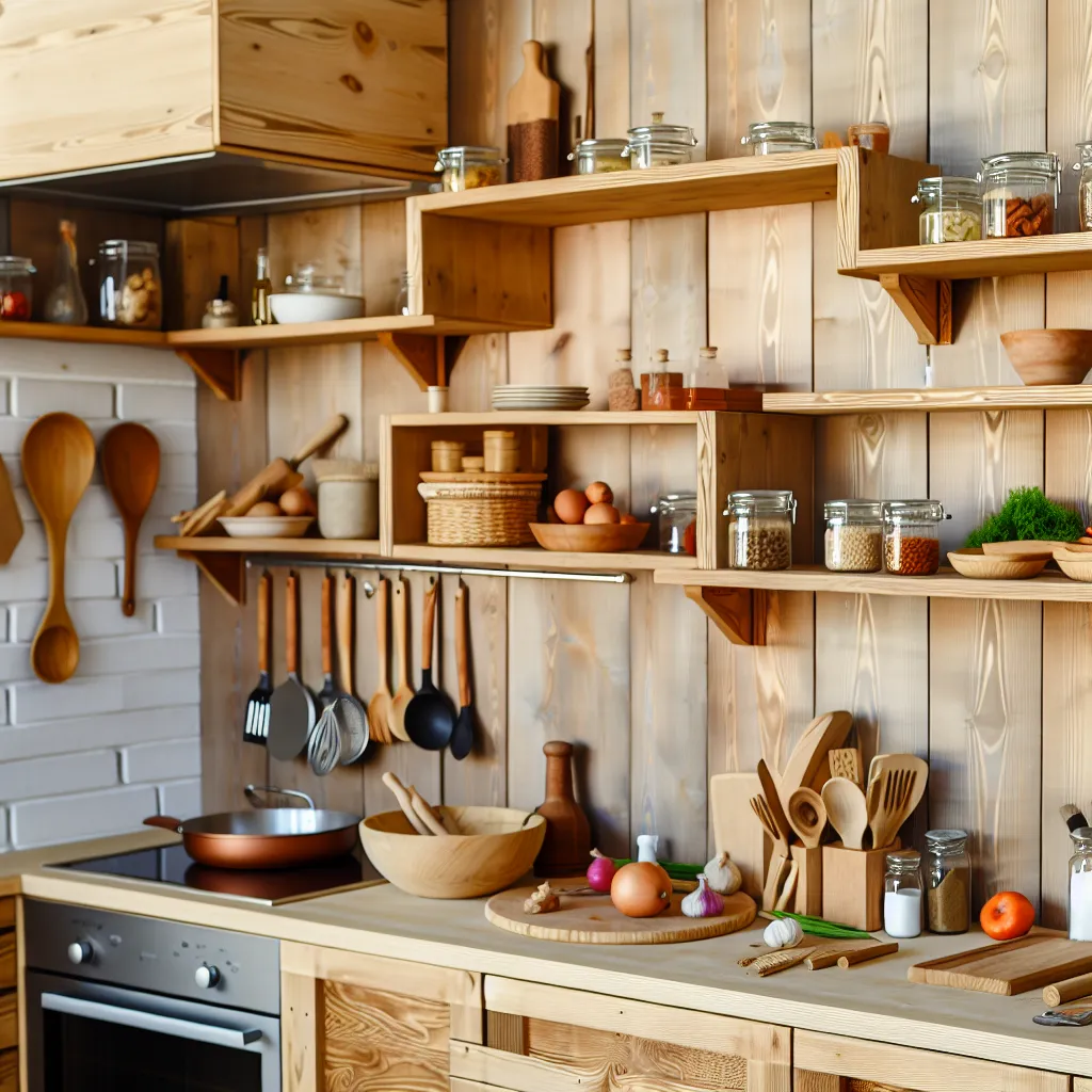 Efficient rustic cooking workspace